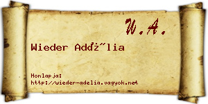 Wieder Adélia névjegykártya